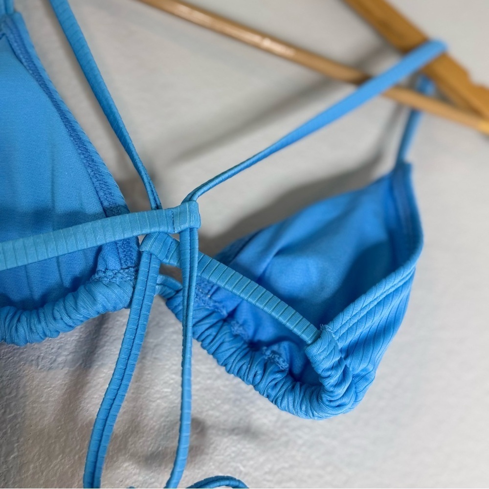 Wild Fable Blue Ribbed Bikini Top - Picture 6 of 8